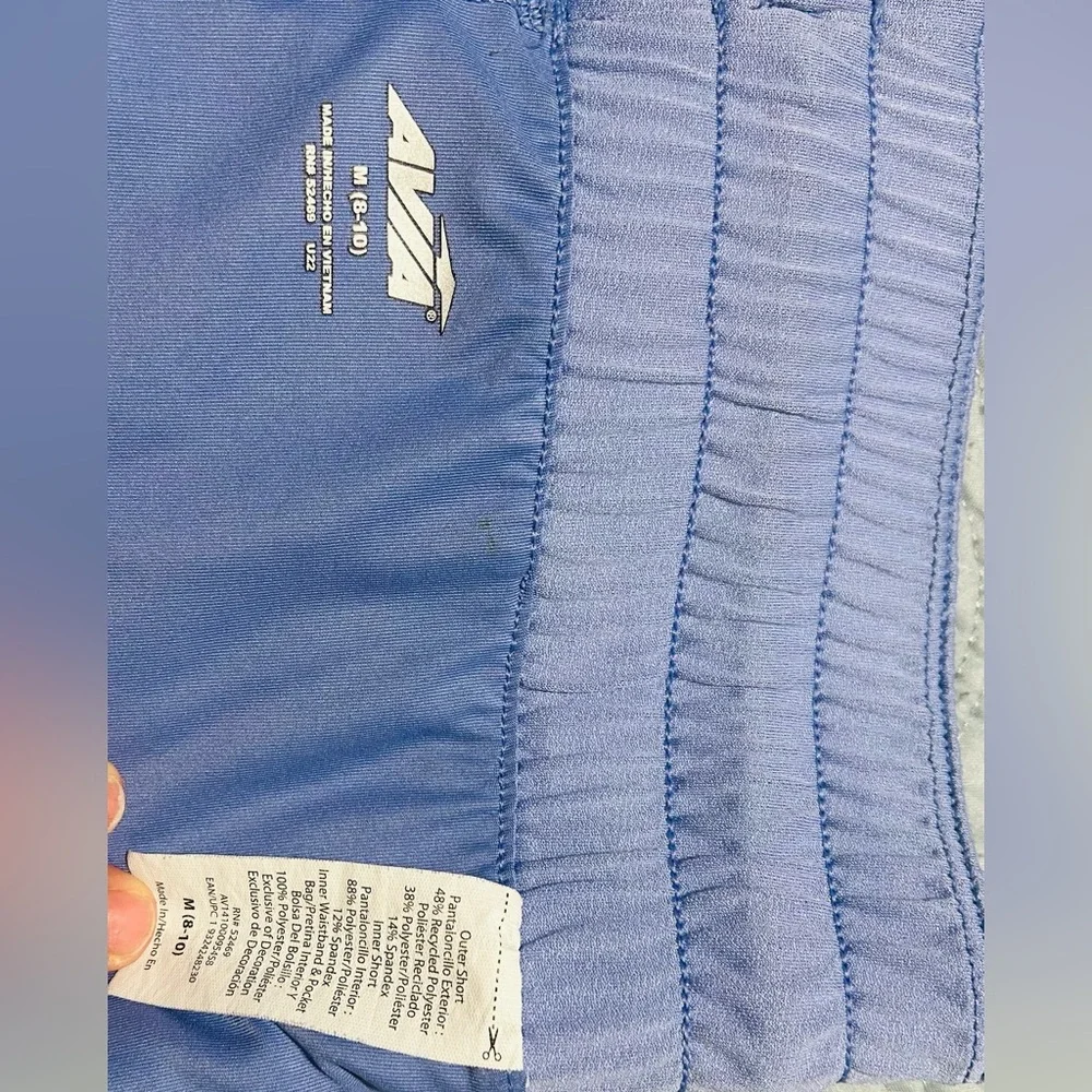 AVIA Purple MOISTURE WICKING RUNNING SHORT Elastic Waist ZIP Pocket Sz M(8-10)